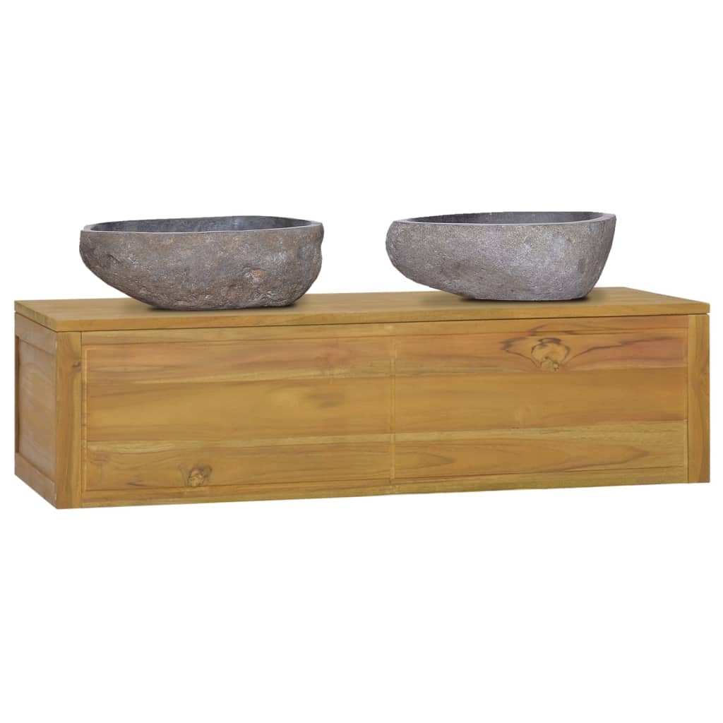 Bathroom Cabinet Natural Teak Solid Teak Wood