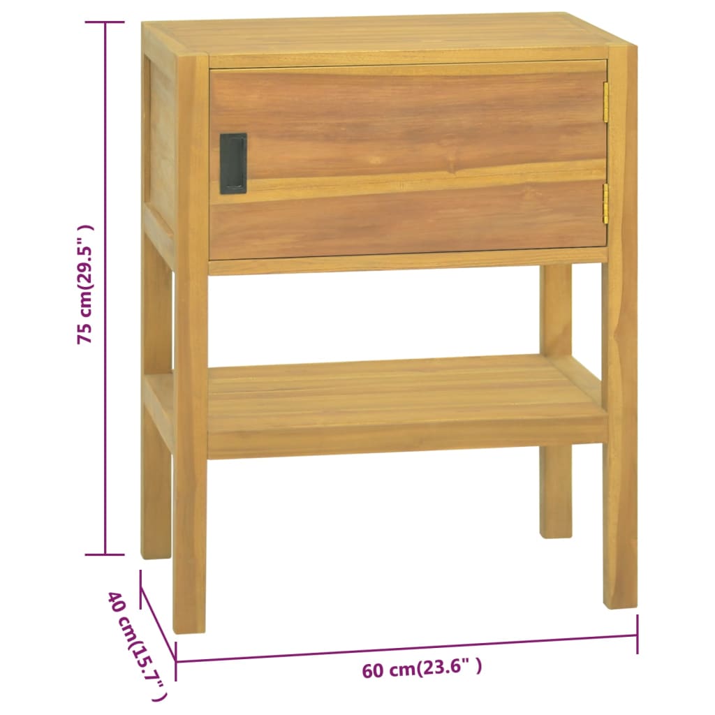 Bathroom Cabinet Natural Teak Solid Teak Wood Medium