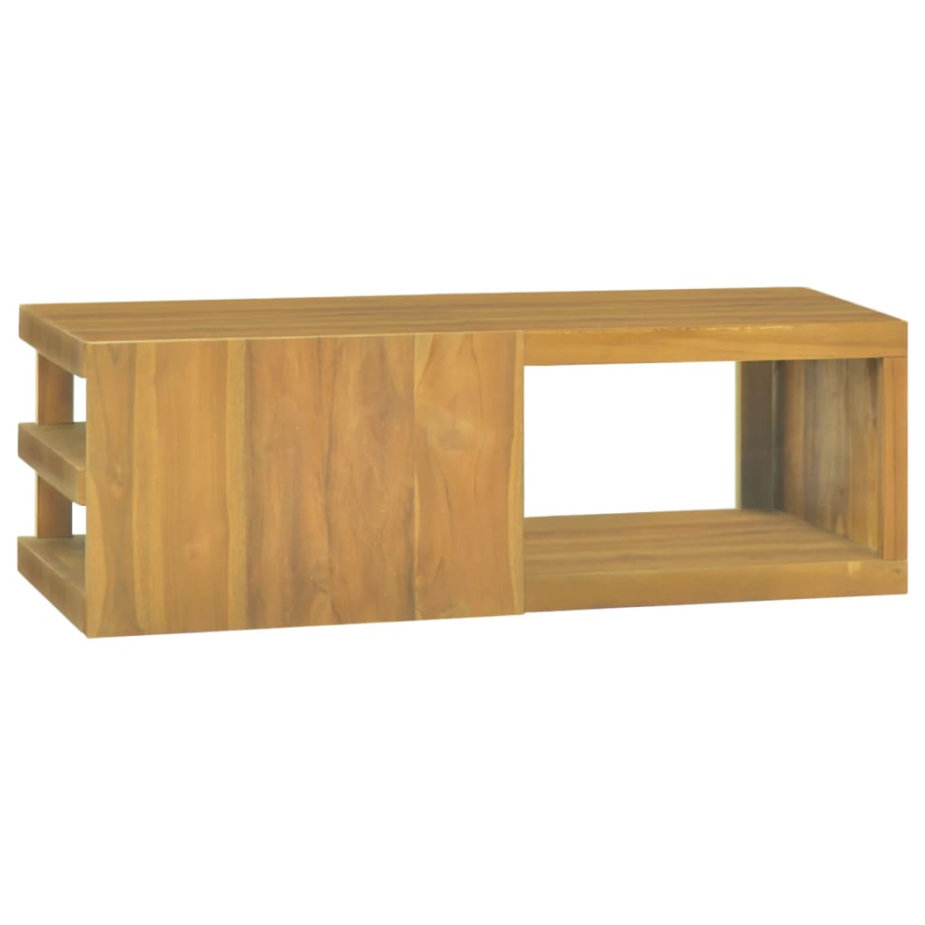 Bathroom Cabinet Natural Teak Solid Teak Wood 35.4 X 15.7 X 11.8 In