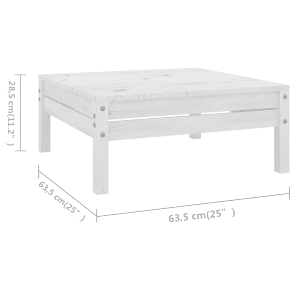 10 Piece Patio Lounge Set Solid Pinewood