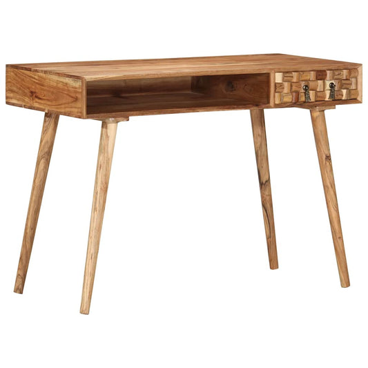 Writing Desk Natural Wood Solid Acacia Wood Medium Writing Desk