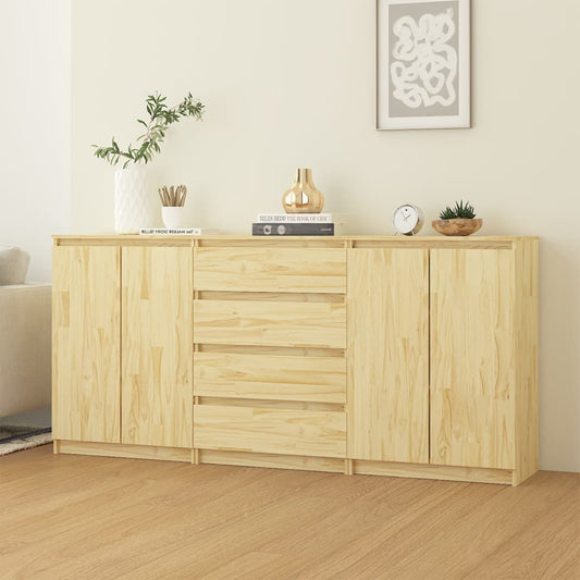 Wooden Side Cabinet Wood Solid Pine Wood Large
