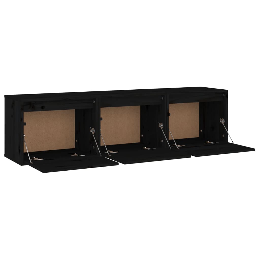 3 Piece Tv Cabinet Set Solid Wood Pine (813443+813444)
