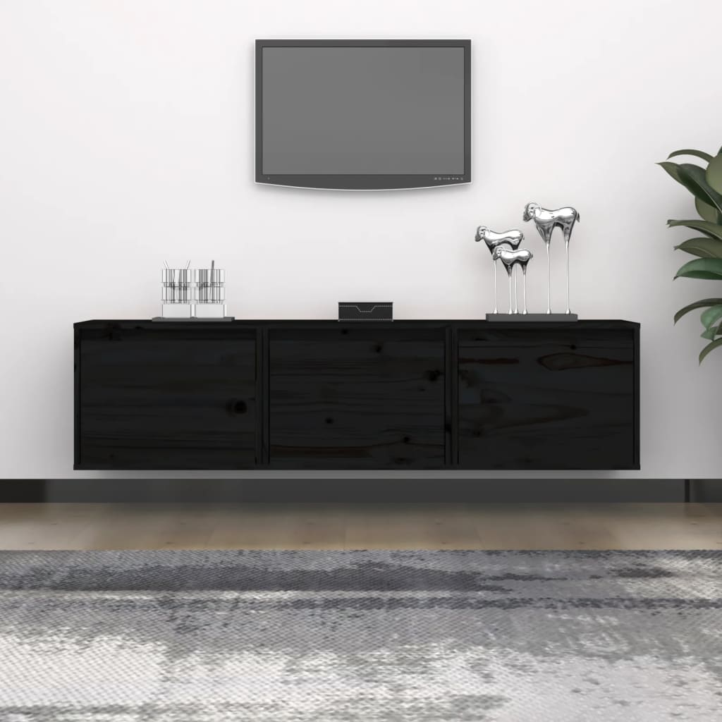 3 Piece Tv Cabinet Set Solid Wood Pine (813443+813444)