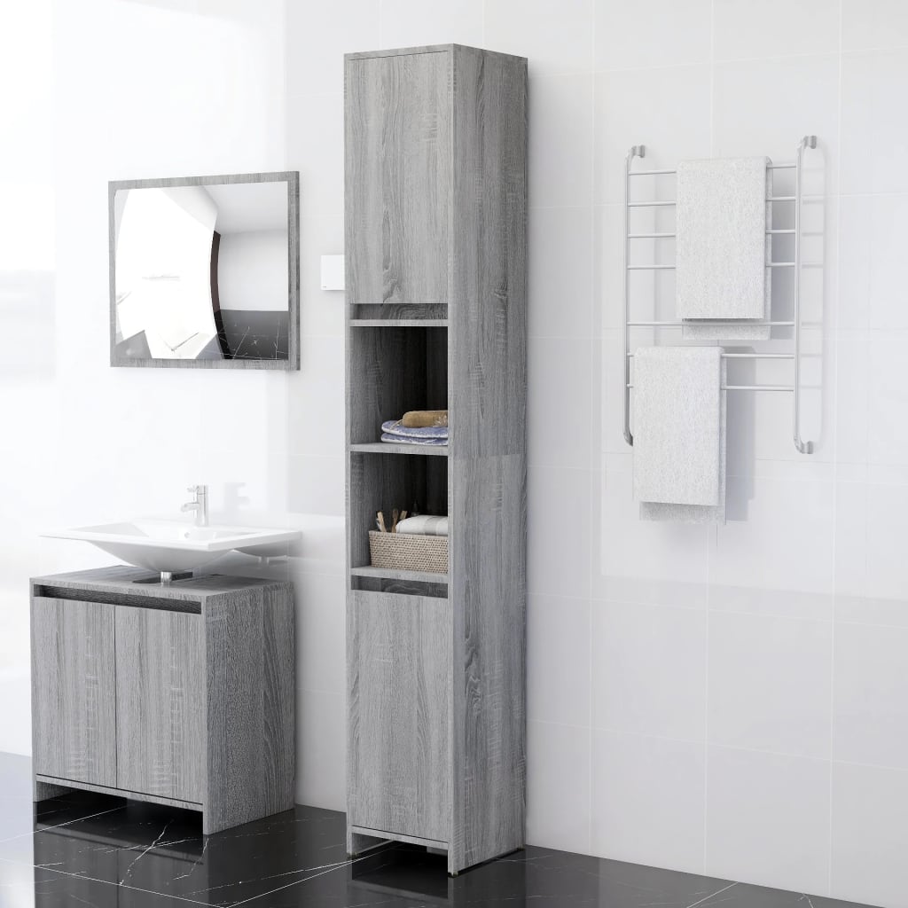 Bathroom Cabinet Engineered Wood Tall Bathroom Cabinet