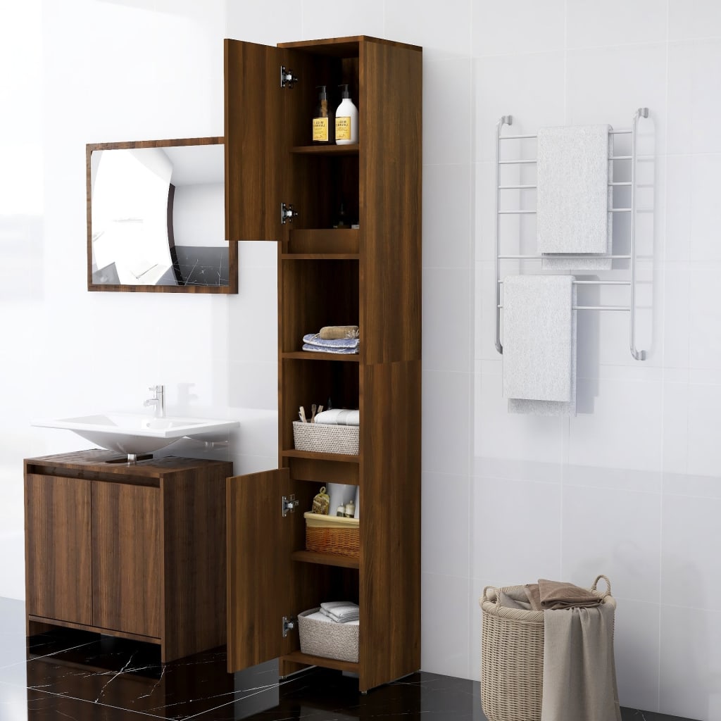 Bathroom Cabinet Engineered Wood Tall Bathroom Cabinet