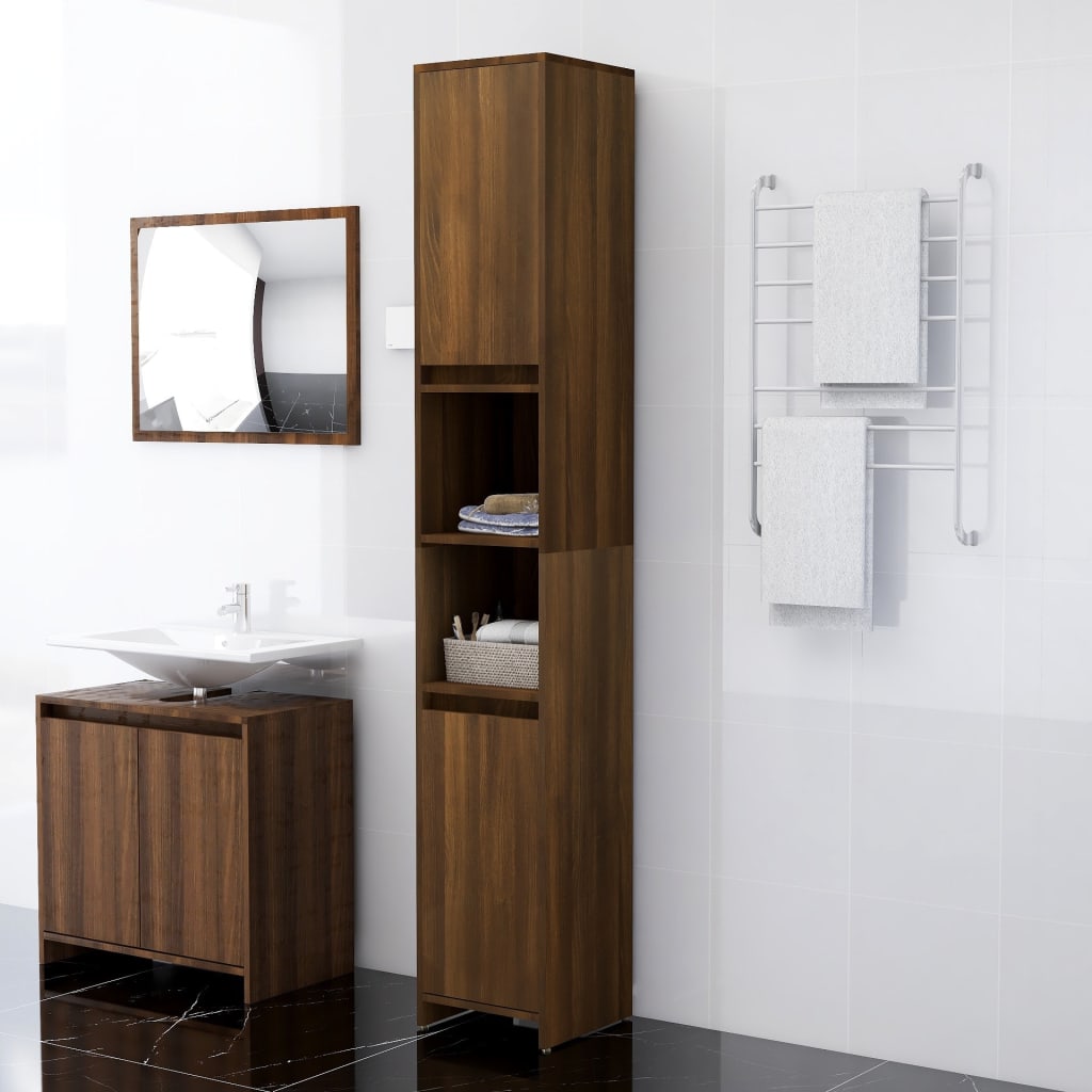 Bathroom Cabinet Engineered Wood Tall Bathroom Cabinet