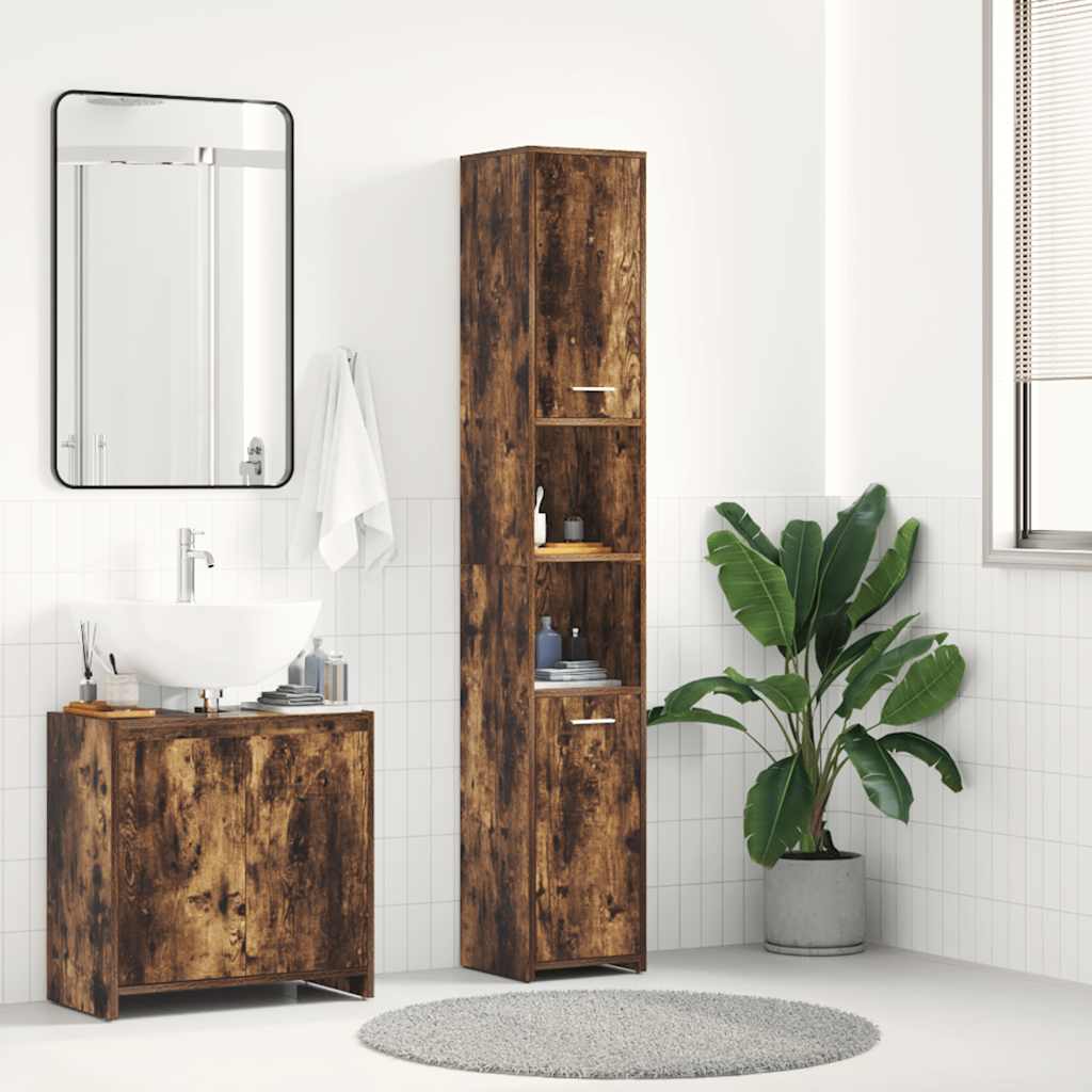 Bathroom Cabinet Engineered Wood Tall Bathroom Cabinet