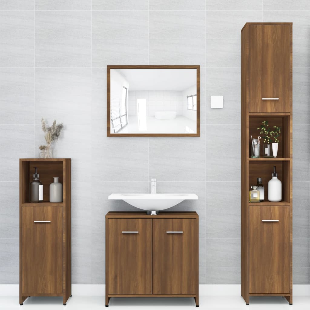 Bathroom Cabinet Engineered Wood Tall Bathroom Cabinet