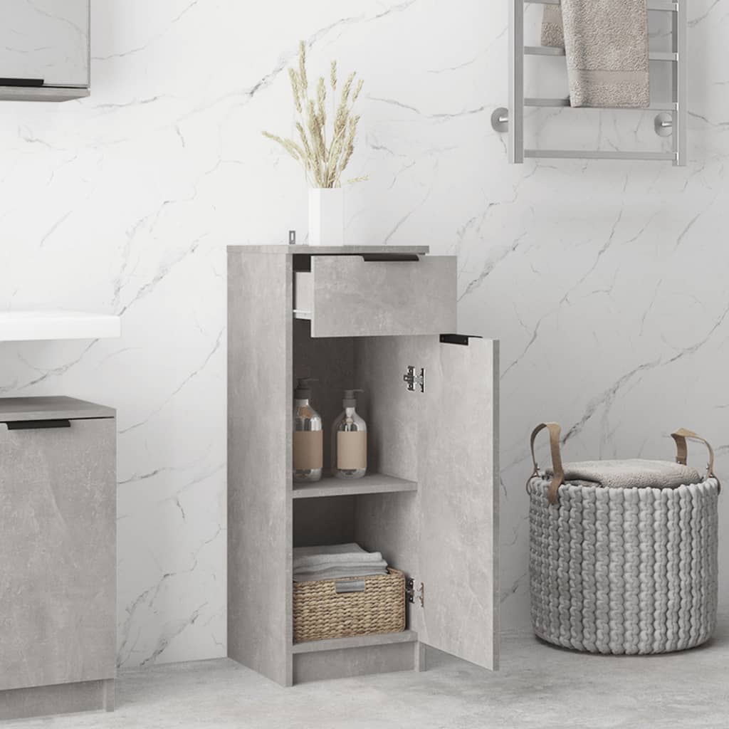 Bathroom Cabinet Concrete Grey Engineered Wood Standard
