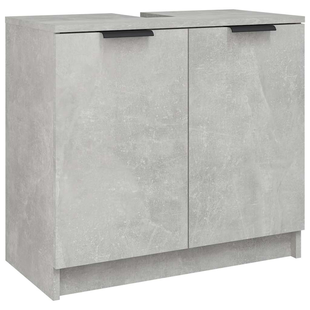 Bathroom Cabinet Concrete Grey Engineered Wood Medium