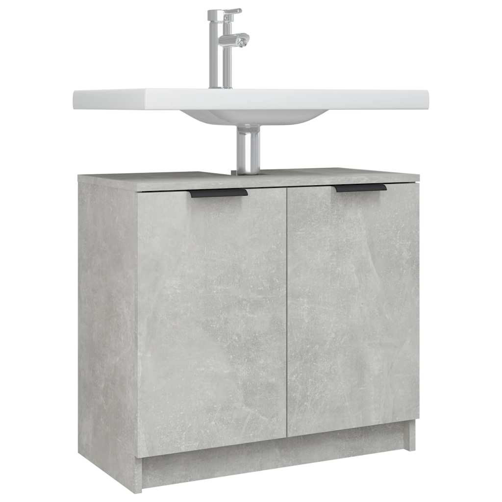 Bathroom Cabinet Concrete Grey Engineered Wood Medium