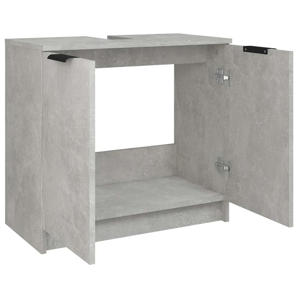 Bathroom Cabinet Concrete Grey Engineered Wood Medium
