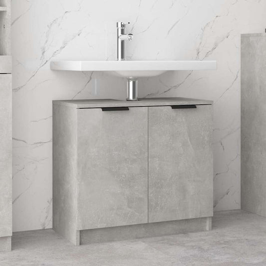 Bathroom Cabinet Concrete Grey Engineered Wood Medium