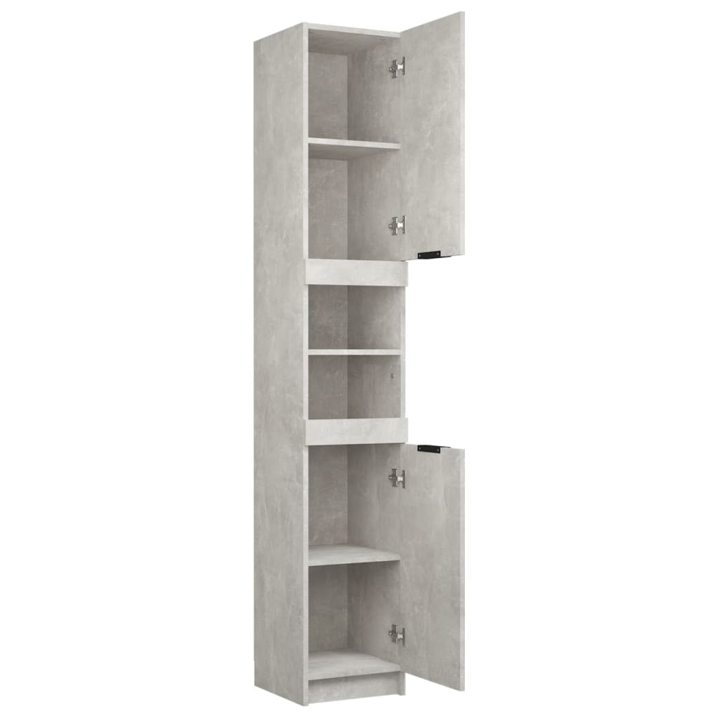 Bathroom Cabinet Concrete Grey Engineered Wood Tall