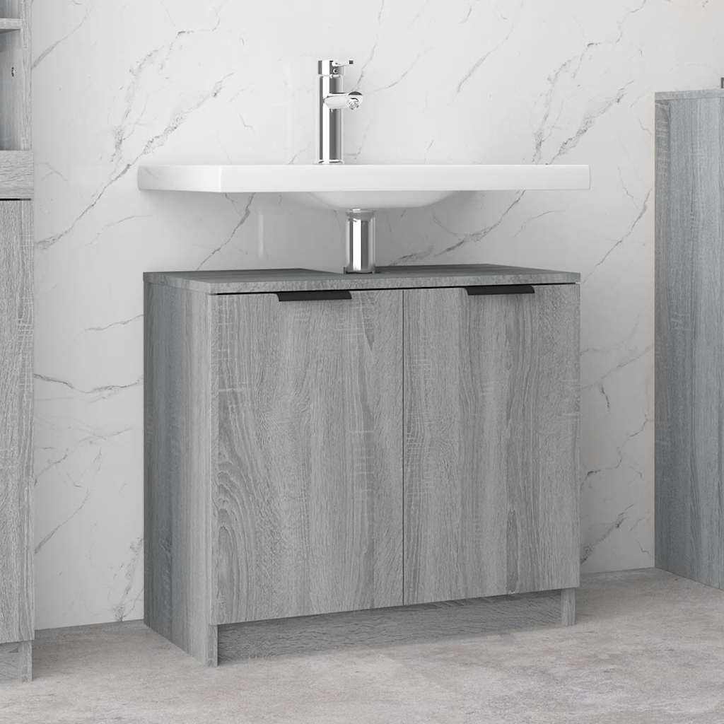 Bathroom Cabinet Concrete Grey Engineered Wood Medium