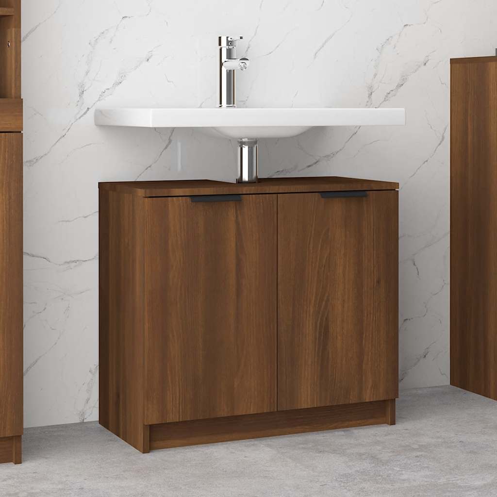 Bathroom Cabinet Concrete Grey Engineered Wood Medium