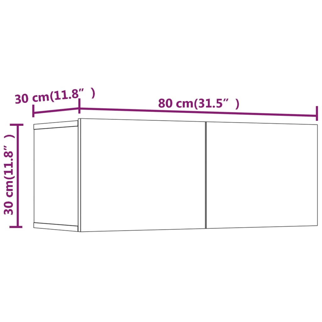 4 Piece Tv Stand Set Engineered Wood