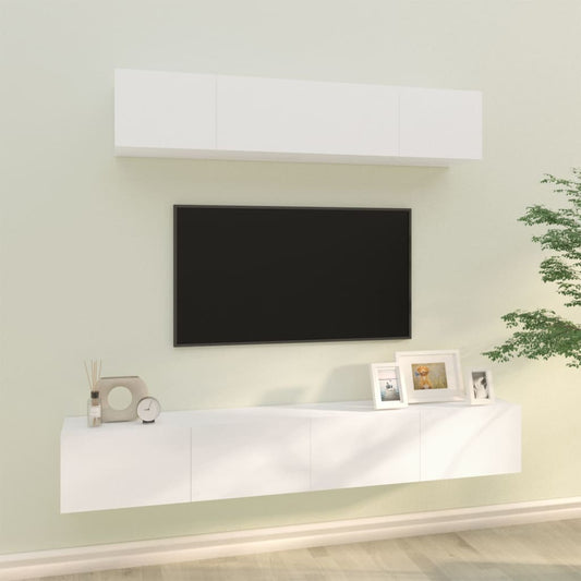 4 Piece Tv Stand Set Engineered Wood
