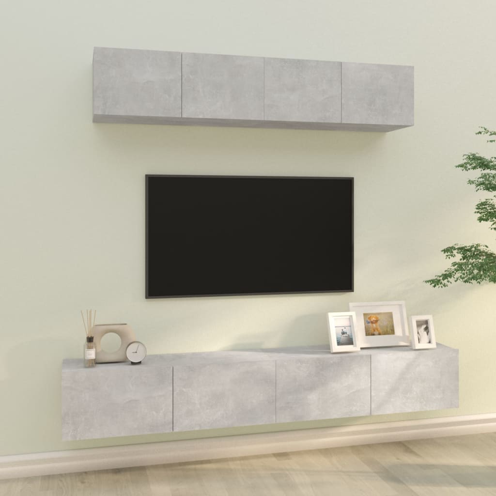 4 Piece Tv Stand Set Engineered Wood