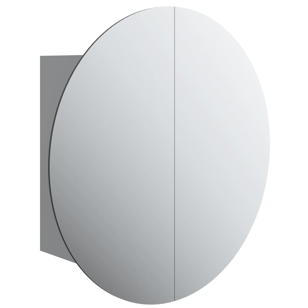 Bathroom Cabinet Grey Engineered Wood, Glass, Pvc, Copper Small