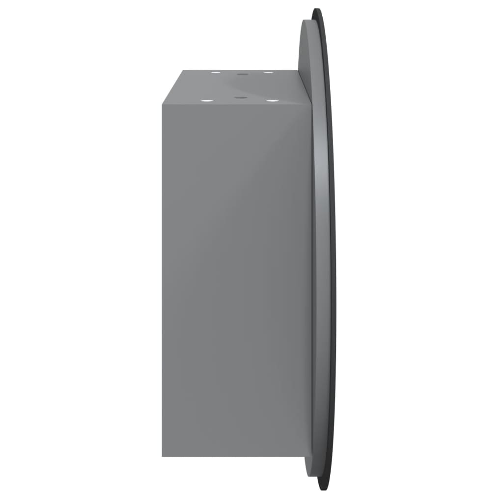 Bathroom Cabinet Grey Engineered Wood, Glass, Pvc, Copper Small