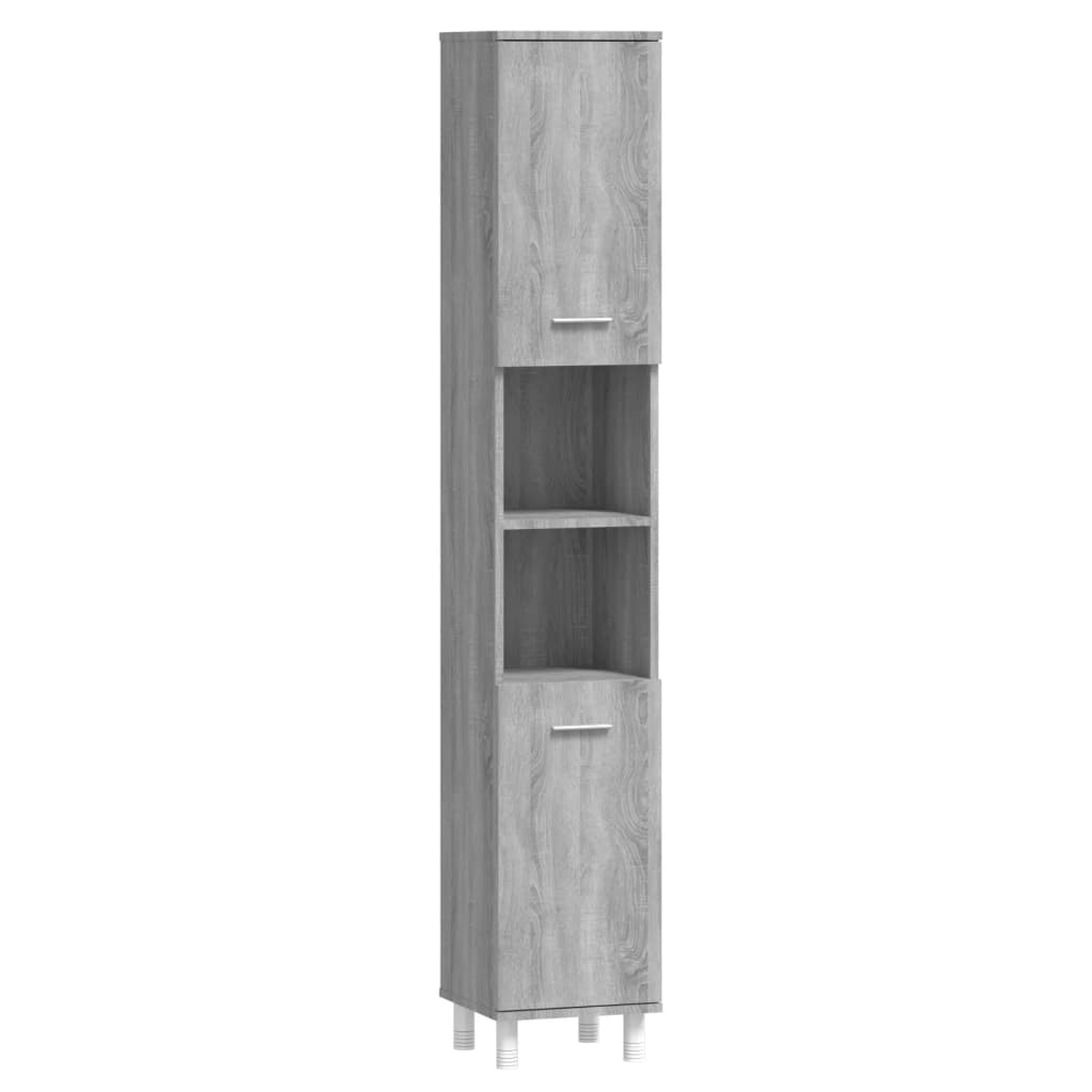 Bathroom Cabinet Grey Sonoma Engineered Wood Tall