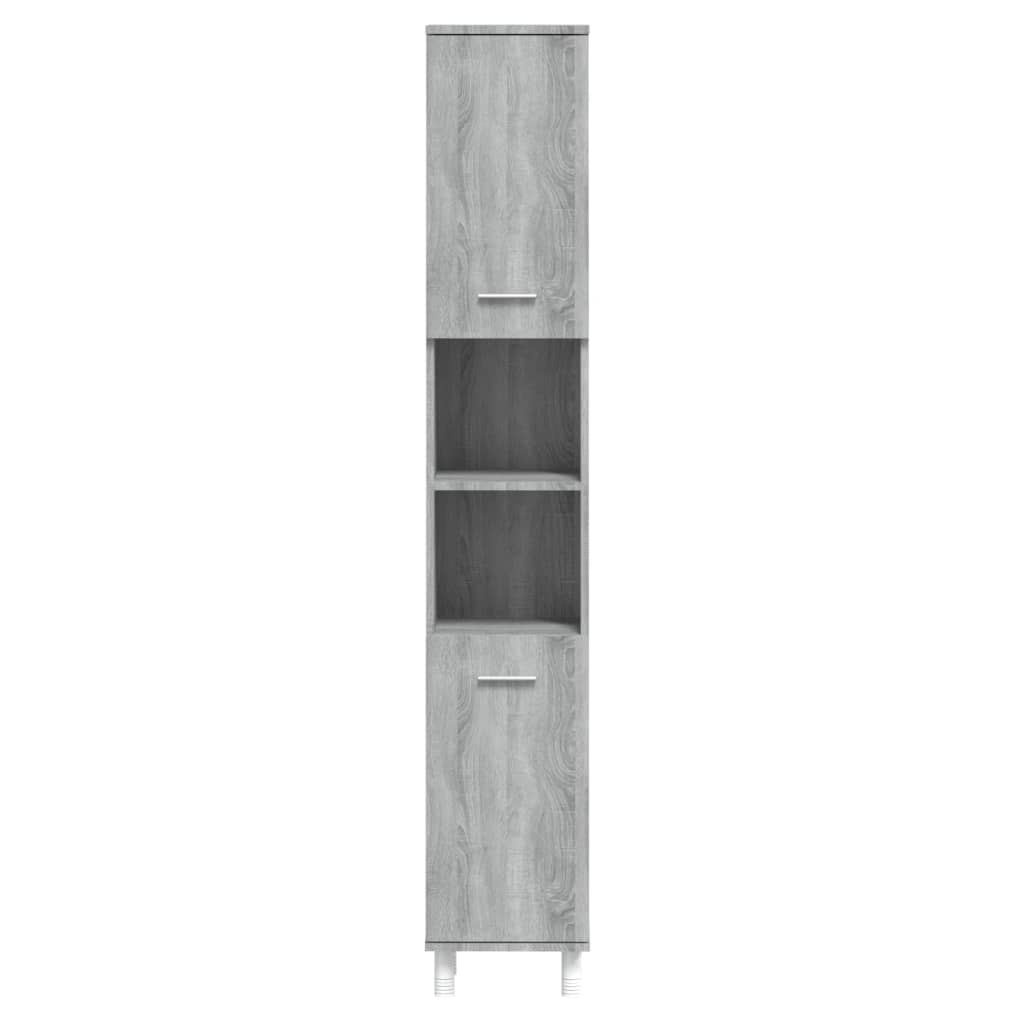 Bathroom Cabinet Grey Sonoma Engineered Wood Tall