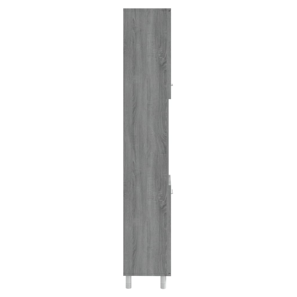 Bathroom Cabinet Grey Sonoma Engineered Wood Tall