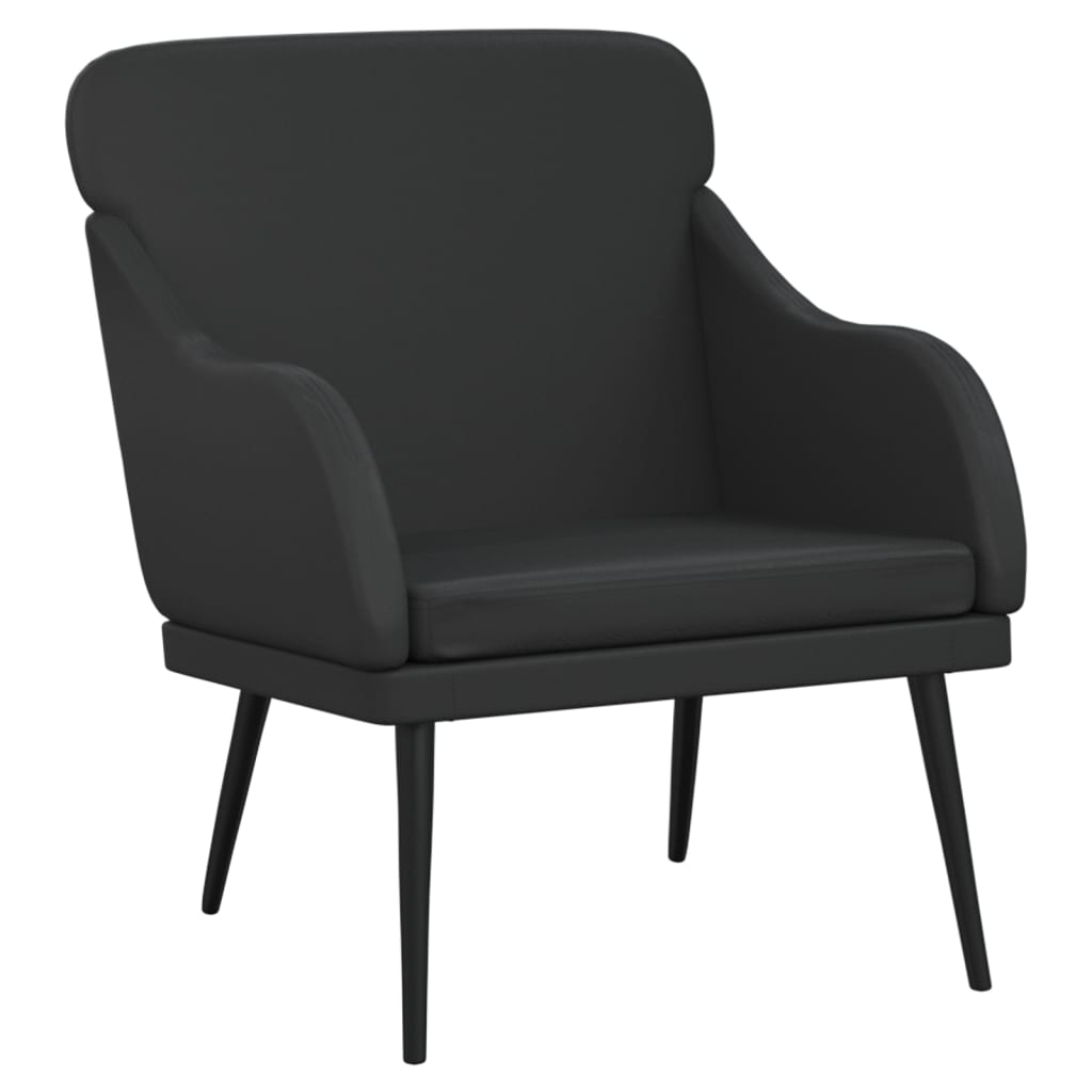 Armchair Faux Leather, Metal, Plywood 24.8 X 29.7 X 31.5 In