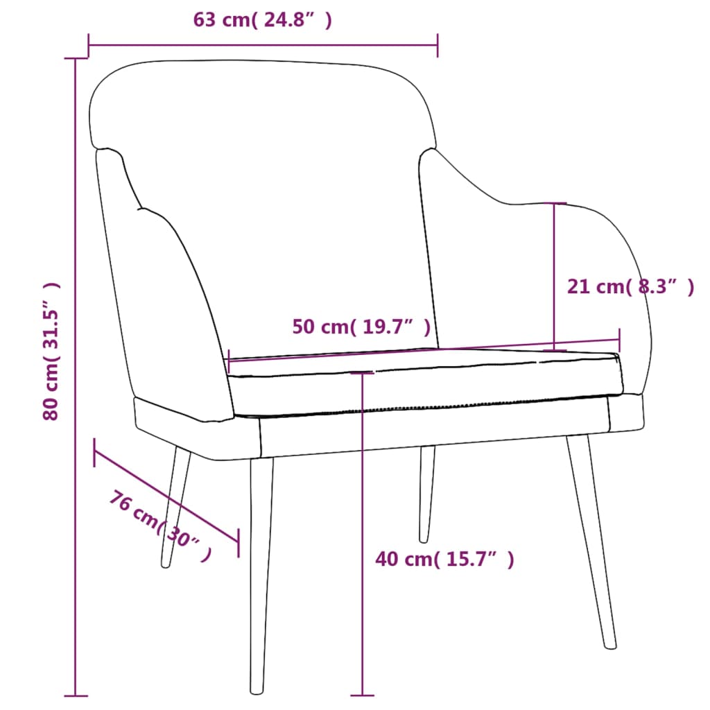 Armchair Dark Grey Velvet (100% Polyester), Metal, Plywood Medium