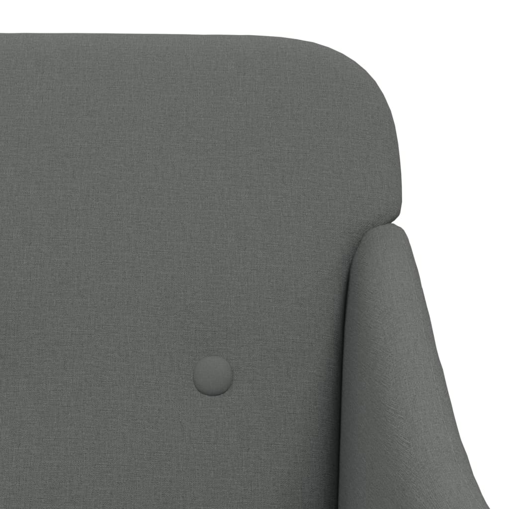 Armchair Dark Grey Fabric (100% Polyester), Metal, Plywood Medium