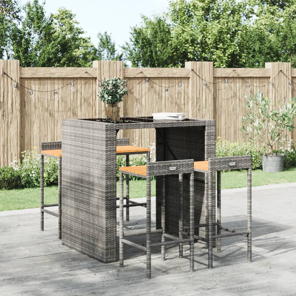 Bar Stool Set Of 2 Grey