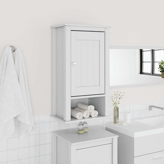Bathroom Wall Cabinet Solid Pine Wood, Engineered Wood, Metal