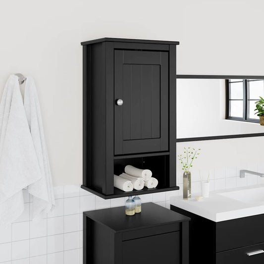 Bathroom Wall Cabinet Solid Pine, Engineered Wood, Metal