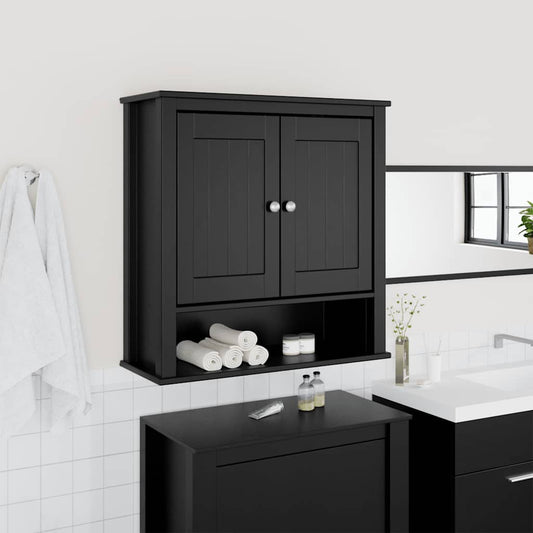 Bathroom Wall Cabinet Solid Pine Wood, Engineered Wood, Metal