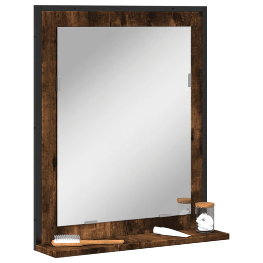 Bathroom Mirror Engineered Wood Medium Wall Mounting