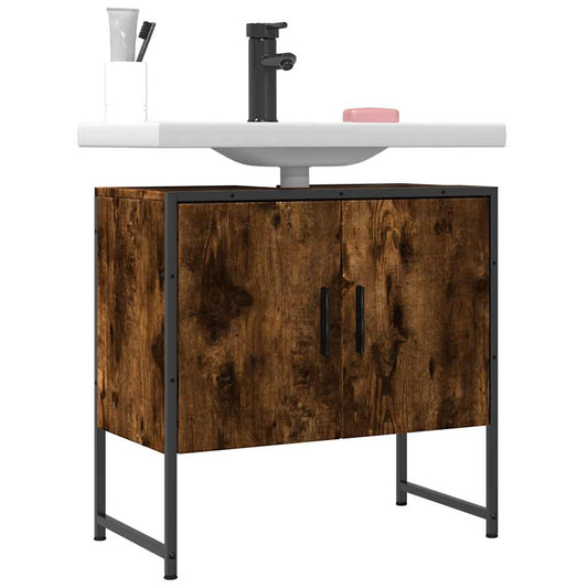 Bathroom Sink Cabinet Engineered Wood, Powder-Coated Steel