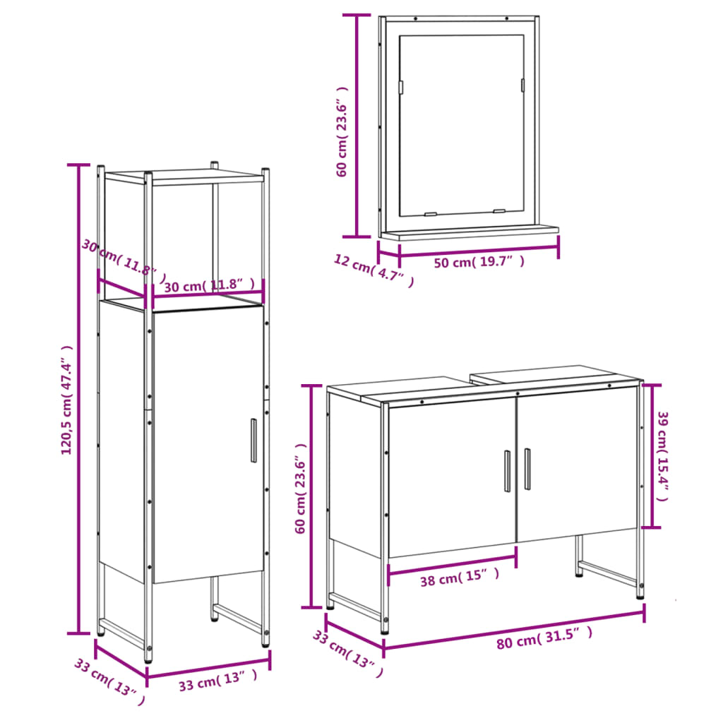 Bathroom Cabinet Set