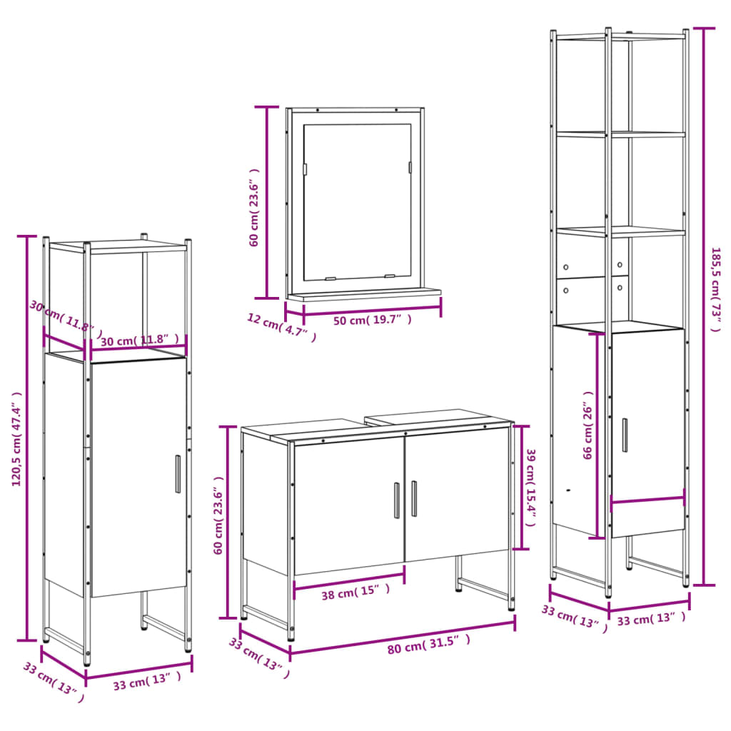 Bathroom Cabinet Set